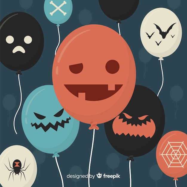 Free vector halloween balloons background