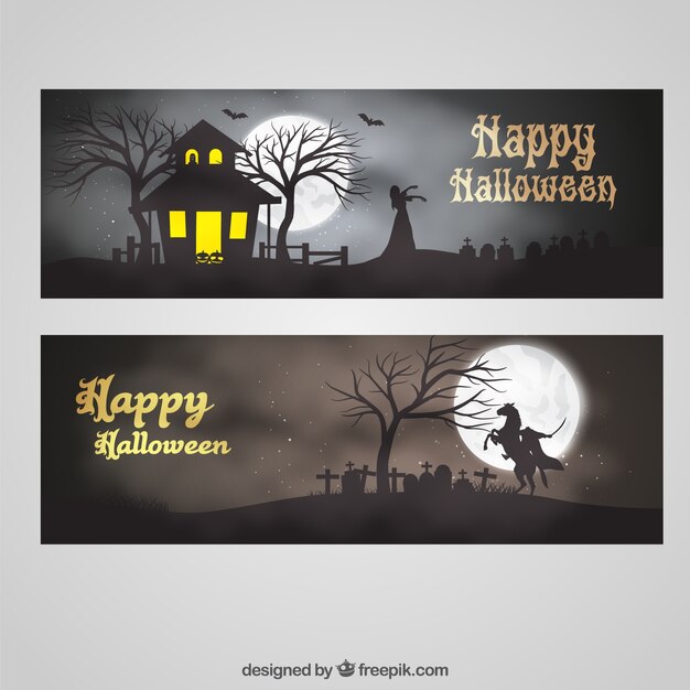 Halloween banner greetings