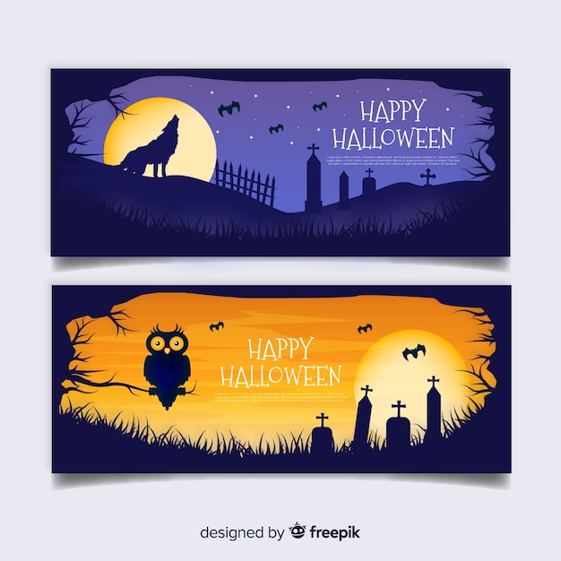 Free Vector halloween banners