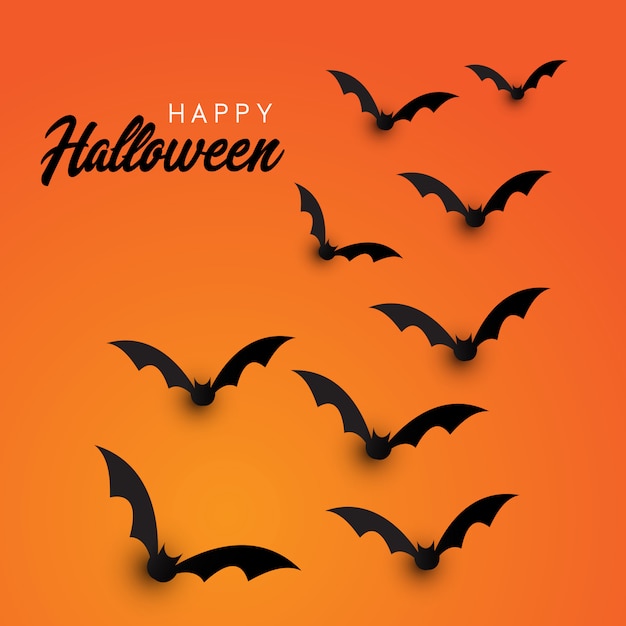 Free vector halloween bats background