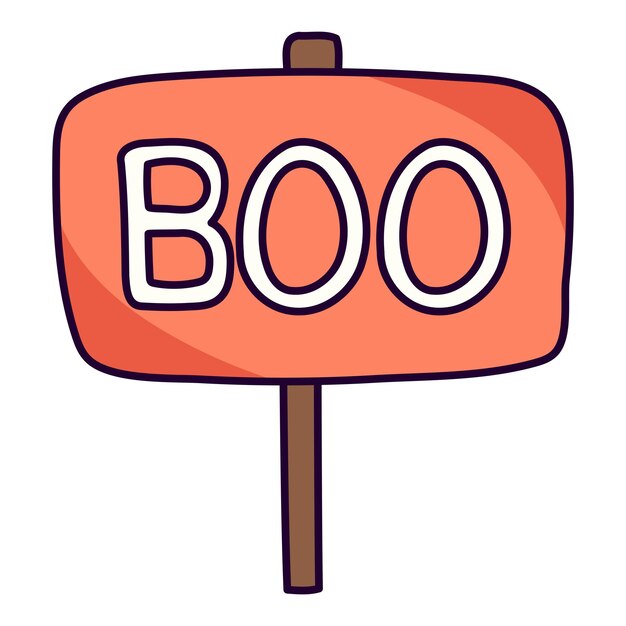 Vettore gratuito halloween boo lettere celebrazione icona