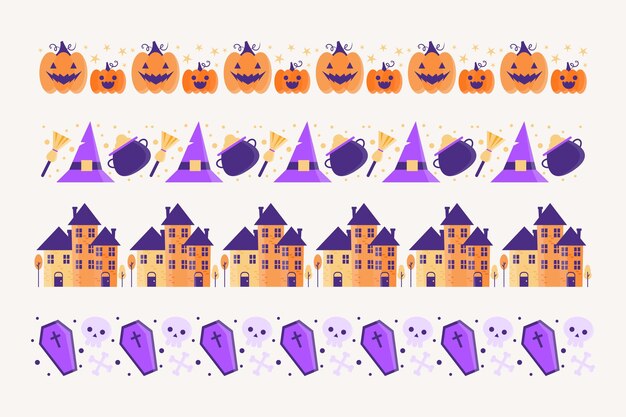 Halloween border collection theme