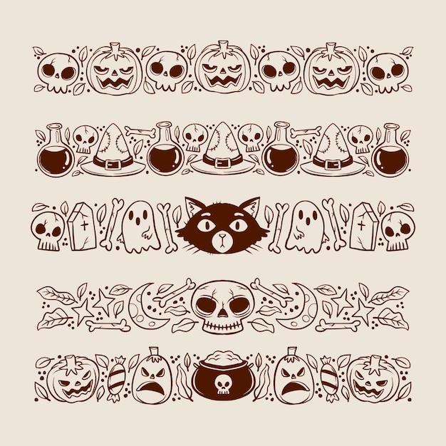 Halloween border collection