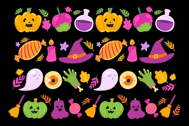 Free vector halloween border collection