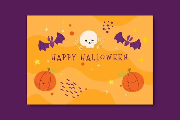 Halloween card template