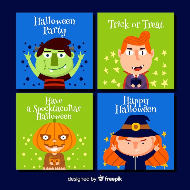 Set di carte di halloween