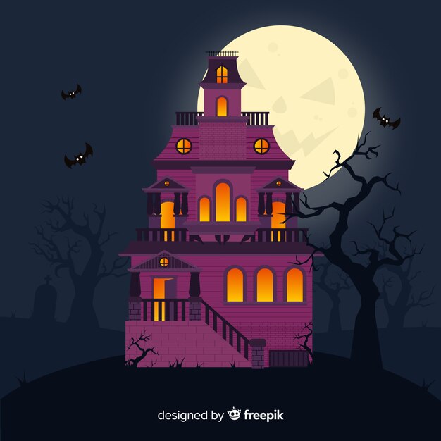 Halloween castle background