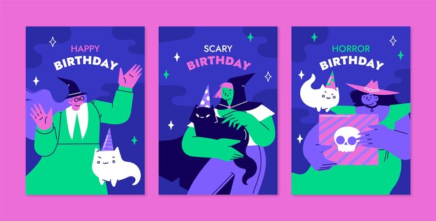 Halloween celebration cards collection