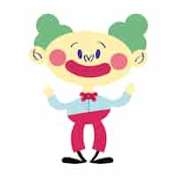 Free vector halloween character clown