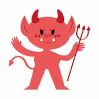 Free vector halloween character devil