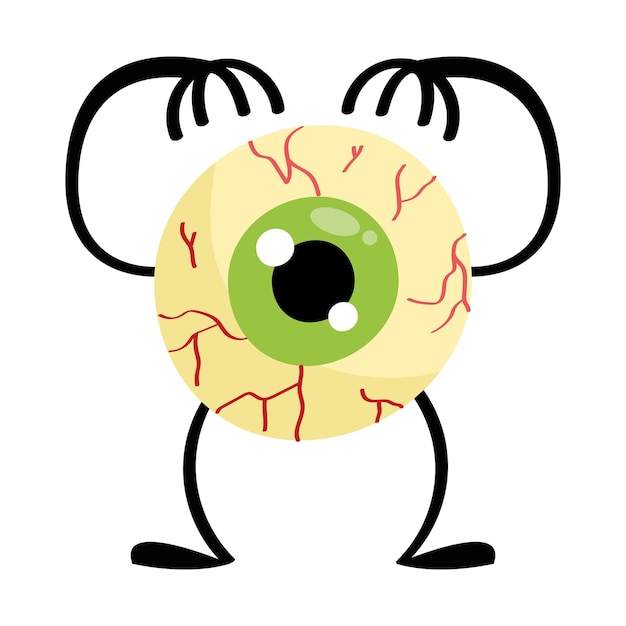 Free vector halloween character eye