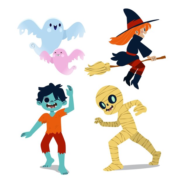 Halloween character set