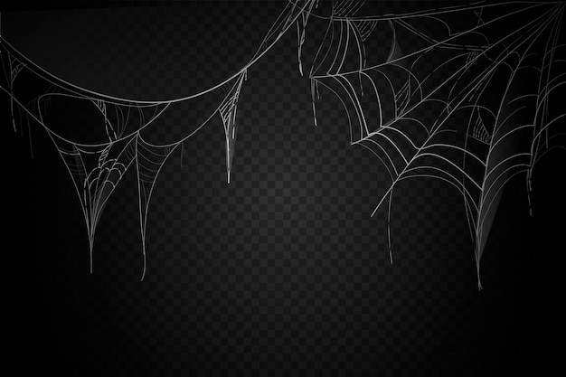 ハロウィーンのクモの巣の背景デザイン
