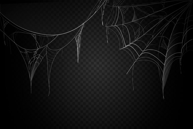 ハロウィーンのクモの巣の背景デザイン