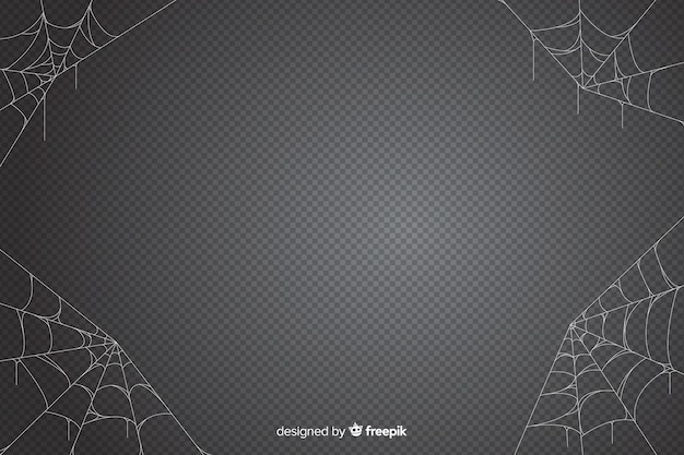 Halloween cobweb background in grey shades