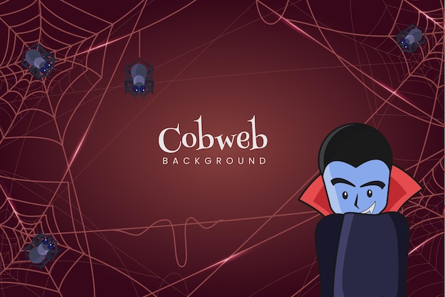 Halloween cobweb background