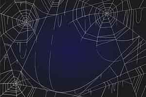無料ベクター ハロウィーンの蜘蛛の巣の背景