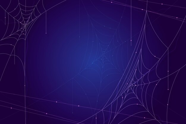 Halloween cobweb blue background