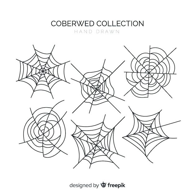 Free vector halloween cobweb collectio