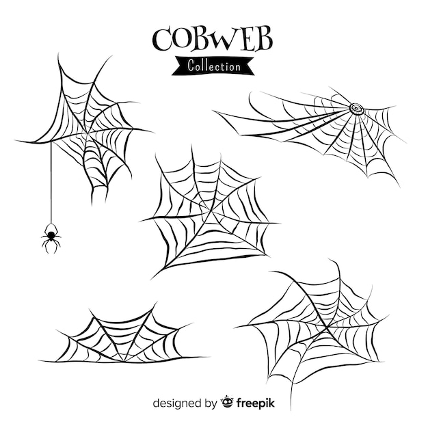 Free vector halloween cobweb collection