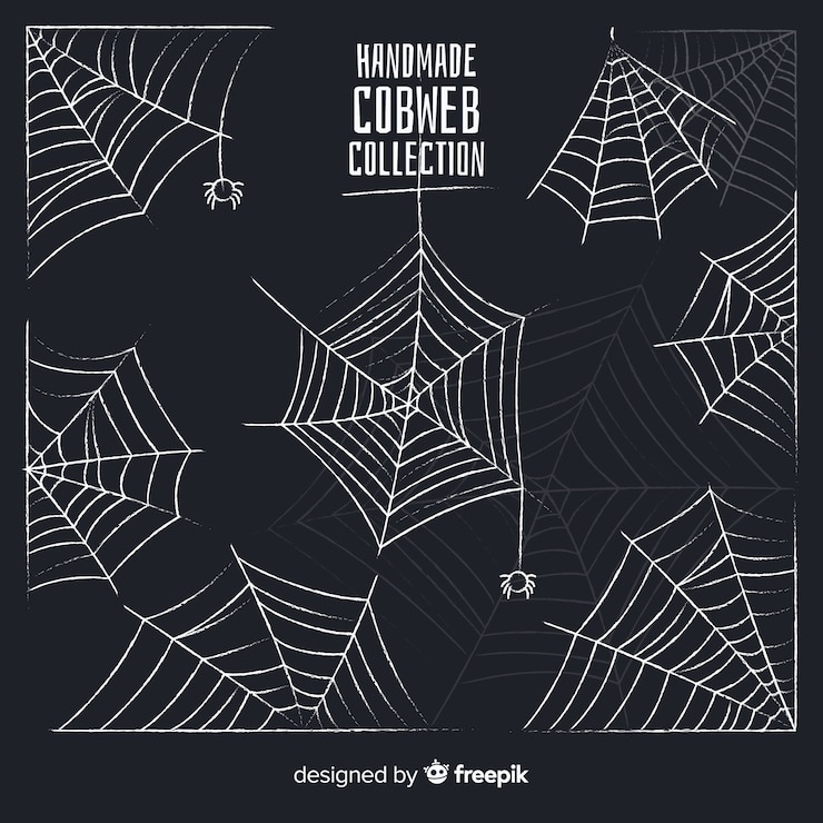 Free Vector halloween cobweb pack