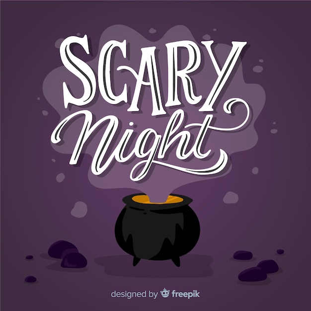 Halloween concept with lettering background