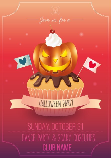 Halloween dance party poster