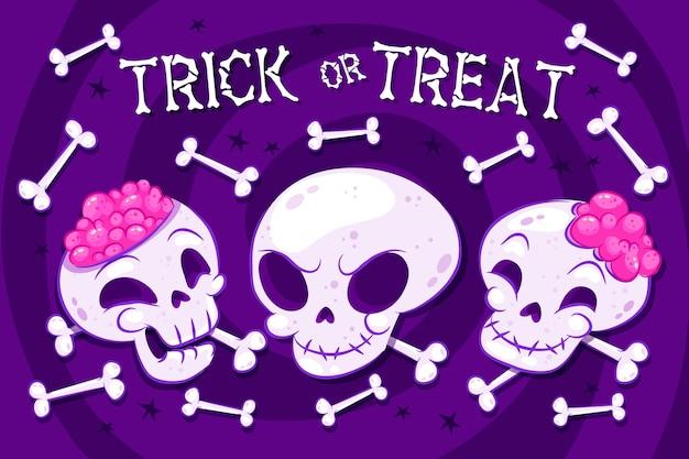 Free vector halloween decorative background theme