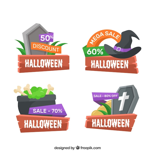 Badge sconto di halloween