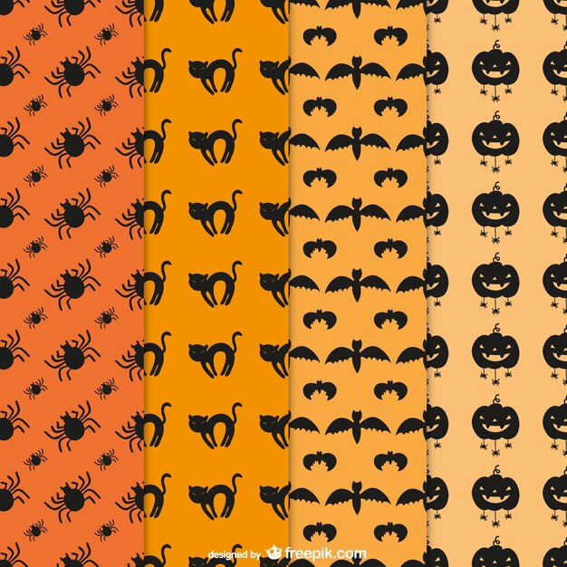 Halloween editable patterns pack