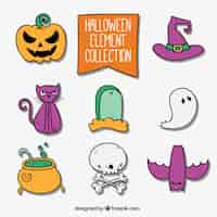 Free vector halloween element collection