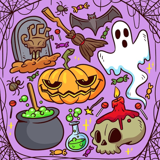 Halloween element collection