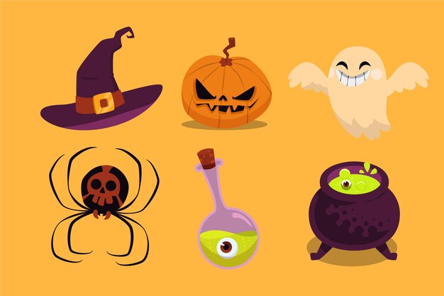 Free vector halloween element collection