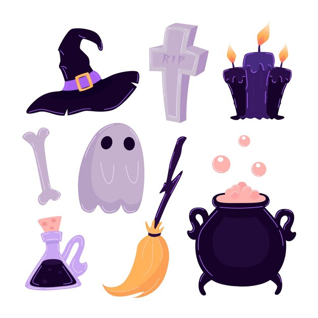 Halloween element collection