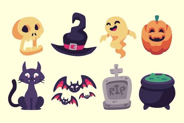Free vector halloween element collection