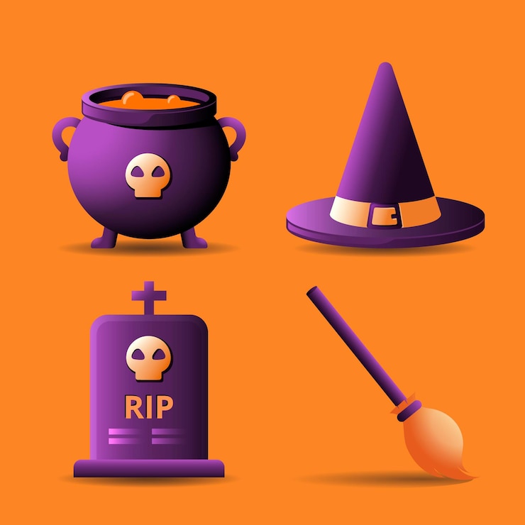 मुफ़्त वेक्टर halloween element collection