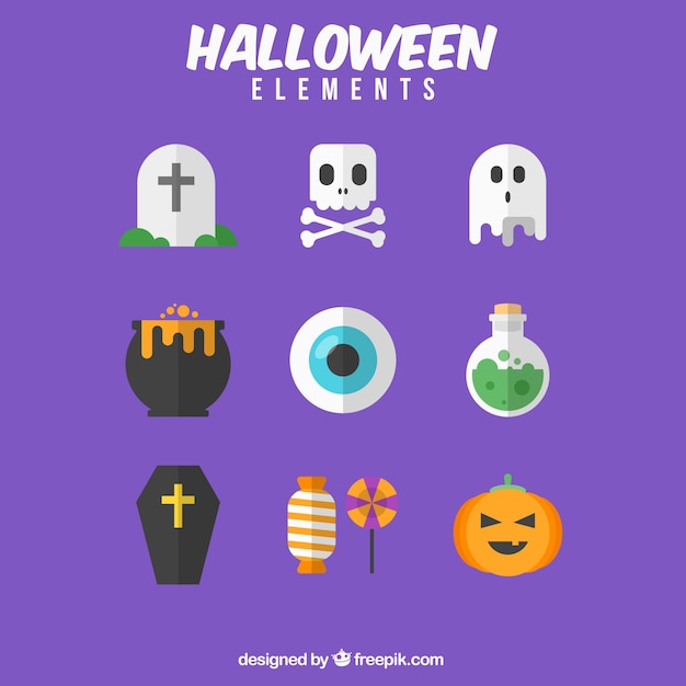 Halloween element set