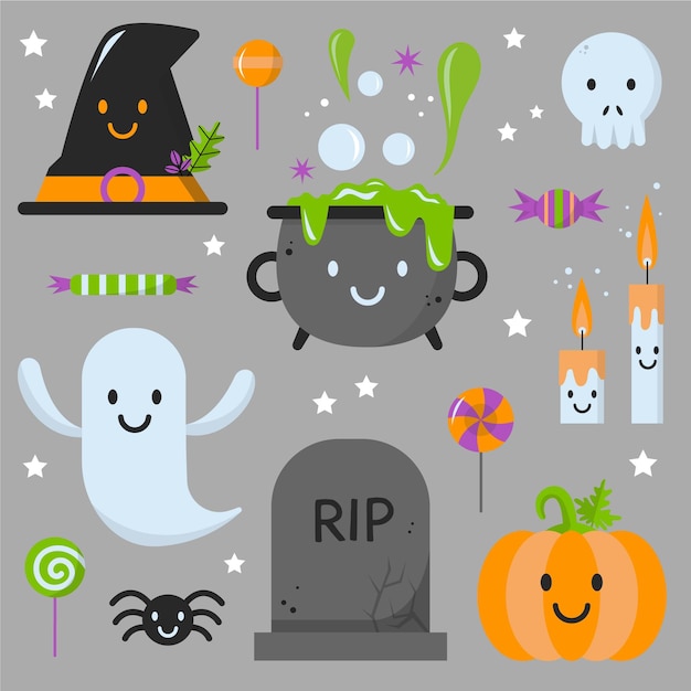 Halloween element set