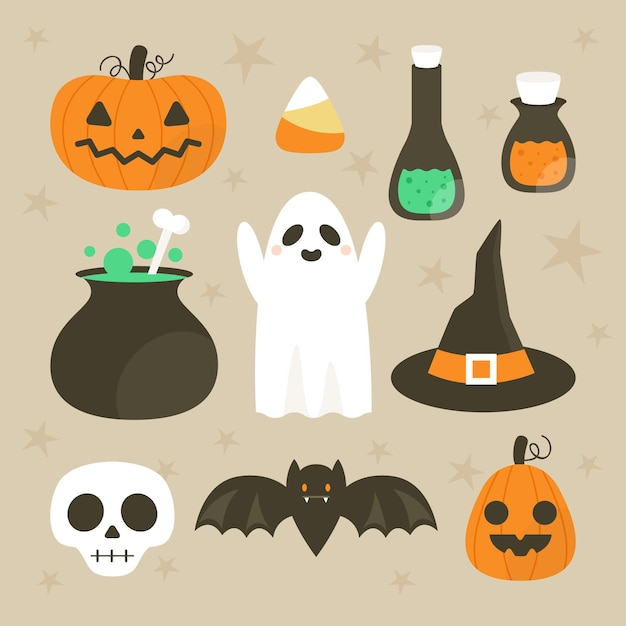 Halloween element set