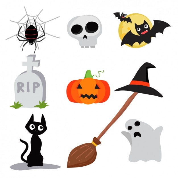 Free vector halloween elements collection