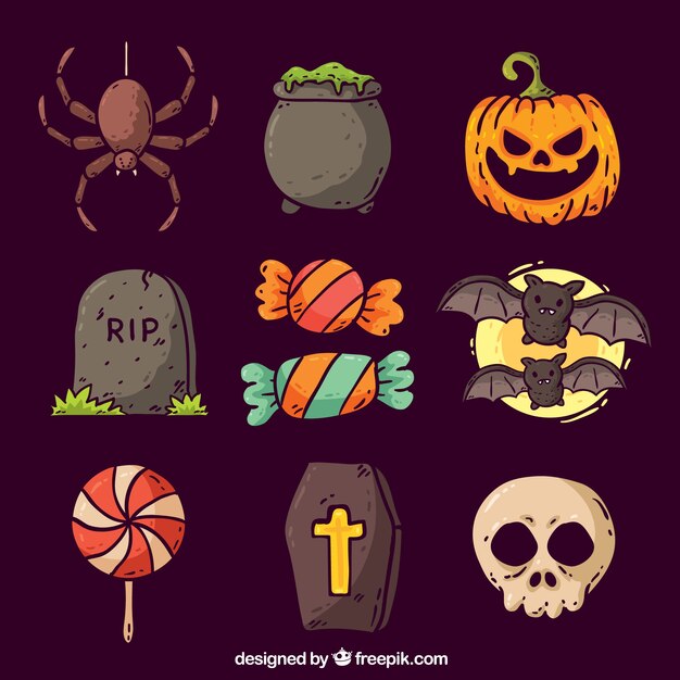 Halloween elements collection