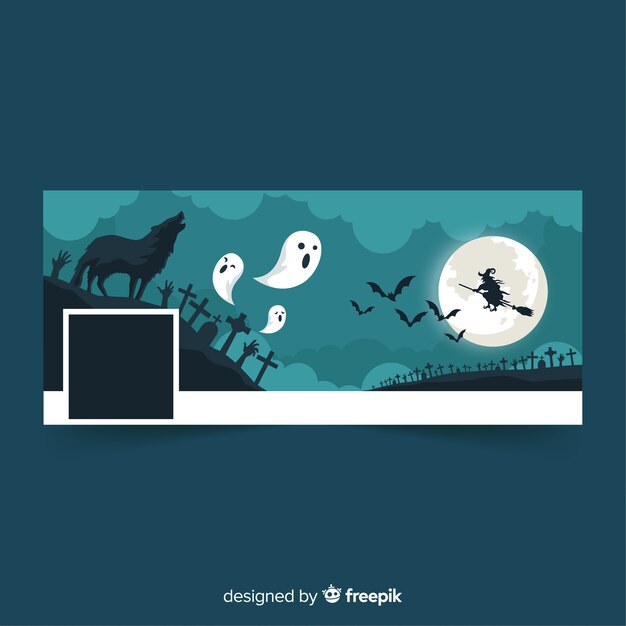 Halloween facebook cover template