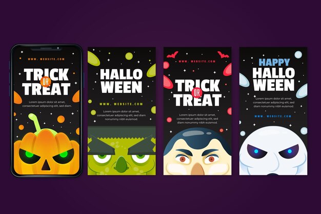 Concetto di storie di instagram festival di halloween