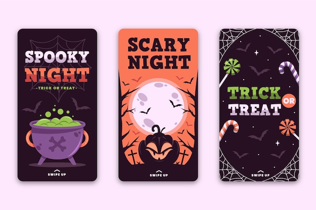 Free vector halloween festival instagram stories design