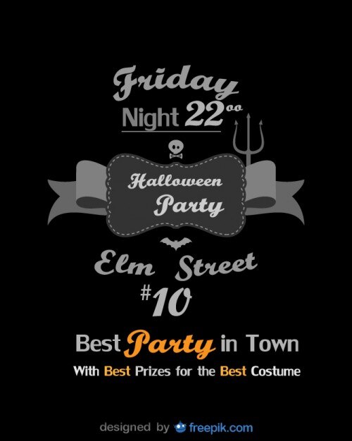 Free vector halloween flyer best party template