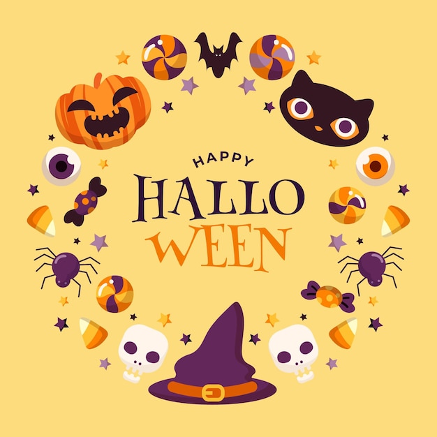 Free Vector | Halloween frame concept