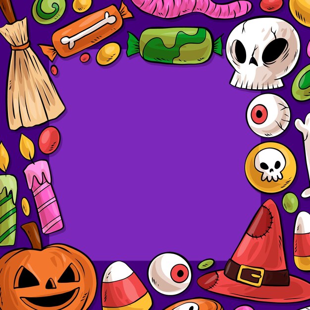 Halloween frame template