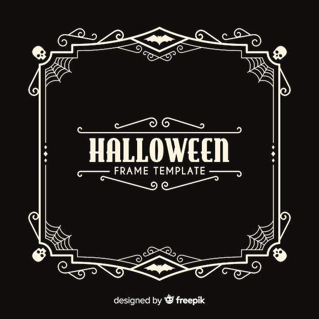 Free vector halloween frame template