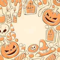 Бесплатное векторное изображение Хэллоуин кадр
