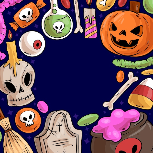 Free vector halloween frame